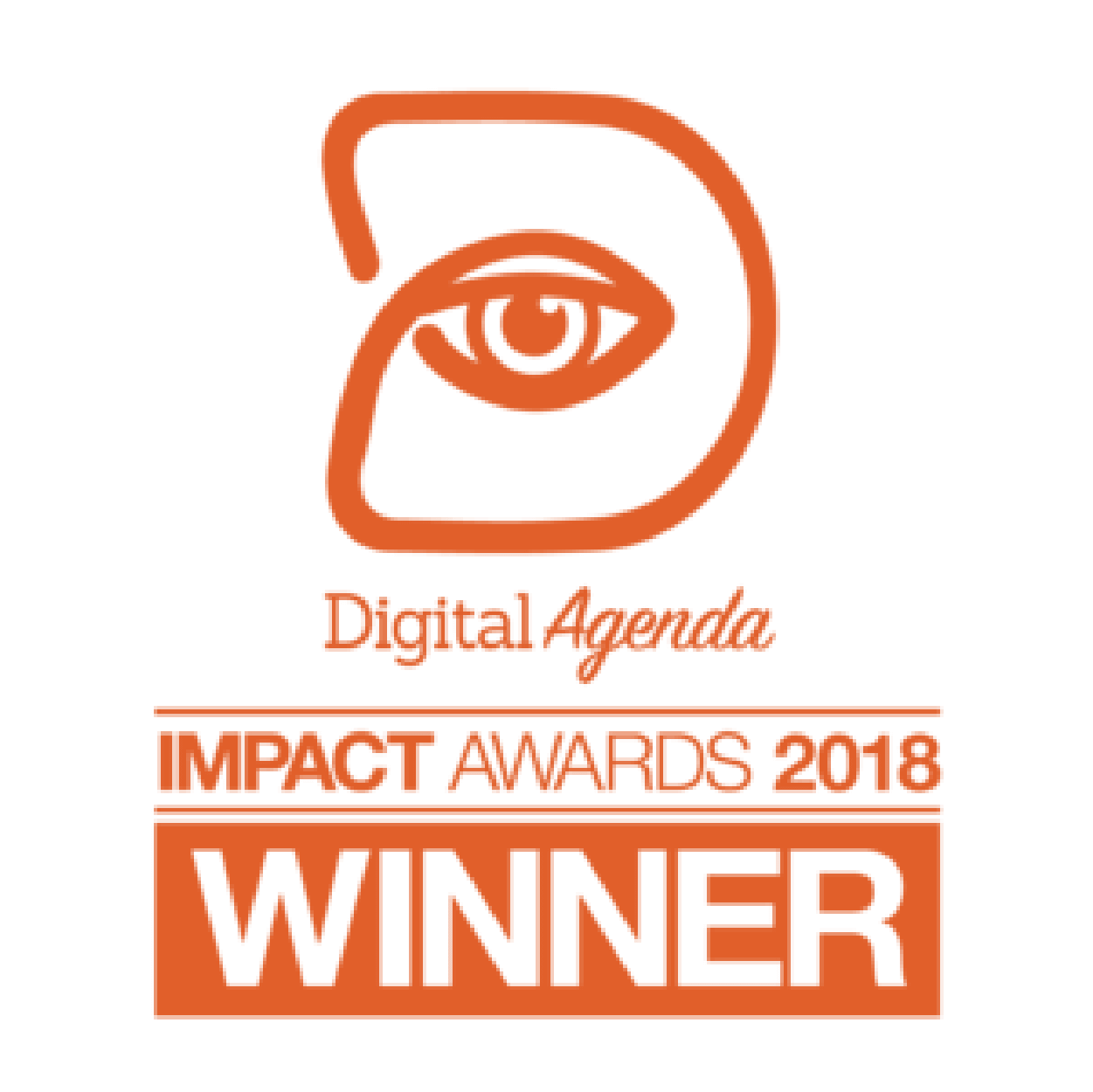 Digital agenda impact awards 2018 winner badge